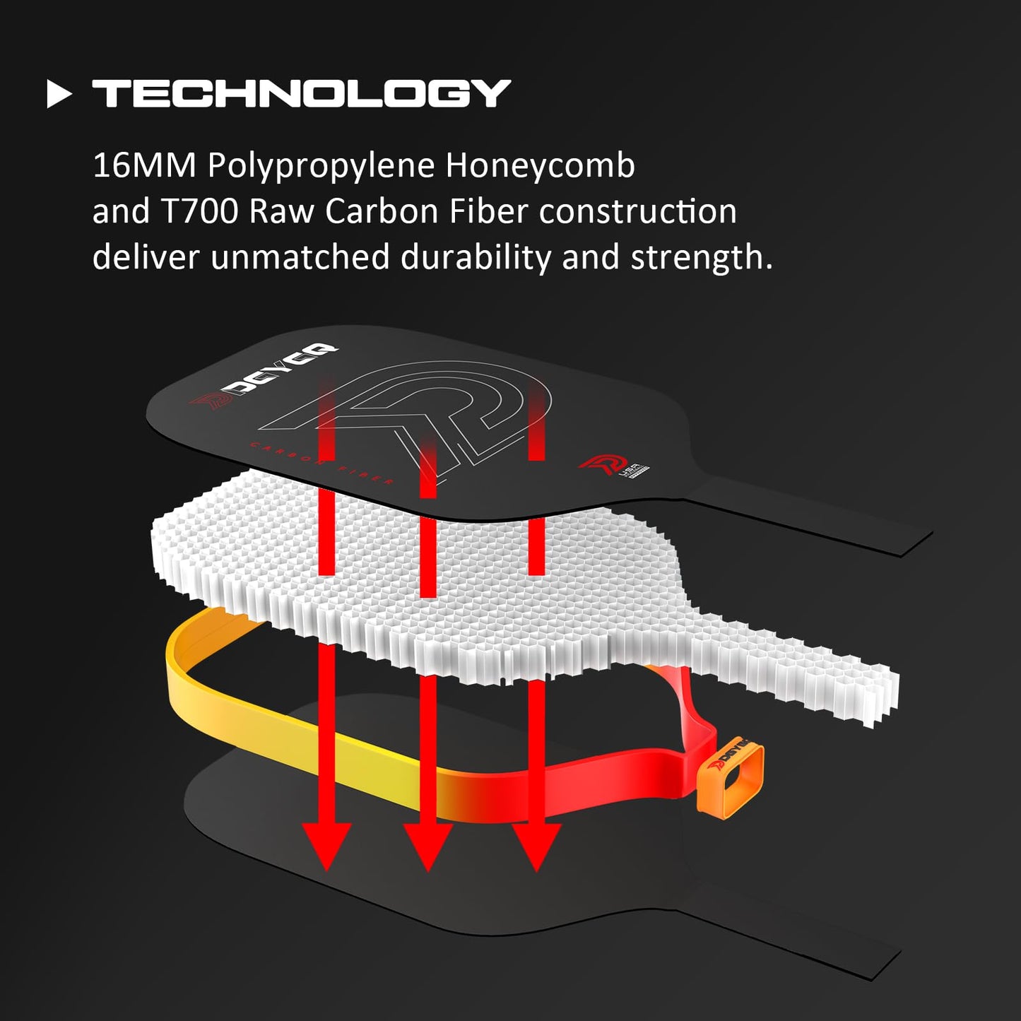 DGYGQ Pickleball Paddles - Professional Carbon Fiber Paddle with Honeycomb Core Pickleball Rackets - Lightweight Precision & Enhanced Shock…