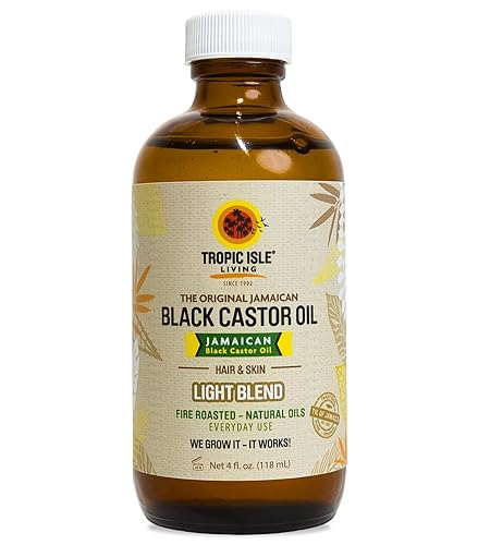 Light Blend Jamaican Black Castor Oil 4 fl oz | Lightweight Nourishing Oil with Vitamin E & Omega Fatty Acids | Strengthens, Moisturises & Conditions