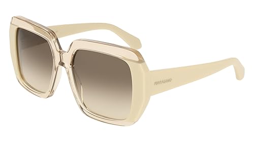 Ferragamo SF2081S 260 Transparent Beige/Beige 56/17/145 Women's Sunglasses