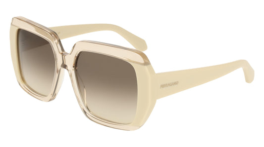 Ferragamo SF2081S 260 Transparent Beige/Beige 56/17/145 Women's Sunglasses