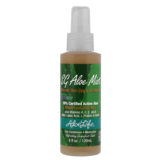 Aloe Life SG Aloe Mist Gel - Topical Skin Conditioner, Whole Leaf Aloe Vera Juice Concentrate, Contains Special Skin Actives, Vitamin A, C, & E, Helps