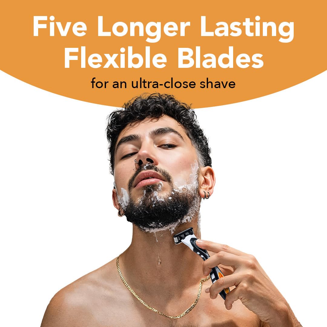 BIC Flex 5 Refillable Razors for Men, Long-Lasting 5 Blade Razors Refills for a Smooth and Comfortable Shave, 12 Razor Cartridges Beauty and Personal Care BIC