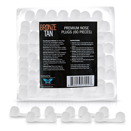 Bronze Tan Disposable Nose Filters for Professional Spray Tan - 60 Pieces, Spray Tanning Supplies - Also Ideal for Allergies & Dust - Spray Tan Nose