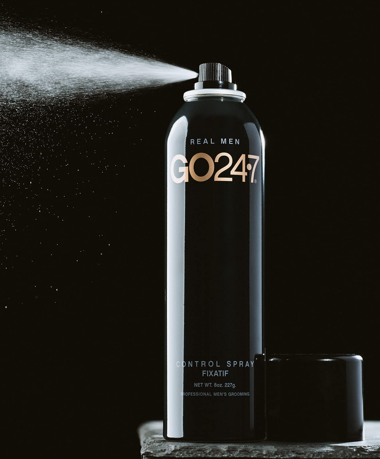 GO247 Control Spray - Strong Hold Finishing Spray for Men - Brushable, Flake-Free Formula - Locks In Style with Lasting Hold - Adds Natural Looking