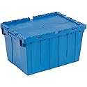 Global Industrial Plastic Distribution Container With Hinged Lid, 2.4 Cu. Ft Capacity, 50 Lbs. Capacity, Nestable & Stackable, 23-3/4x19-1/4x12-1/2…