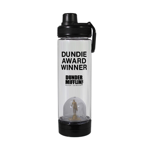 JUST FUNKY The Office Dunder Mifflin Water Bottle - 17 oz Hydro Tumbler Flask with Vibrant Character Design - Leakproof, Large Twisting Cap & Firm