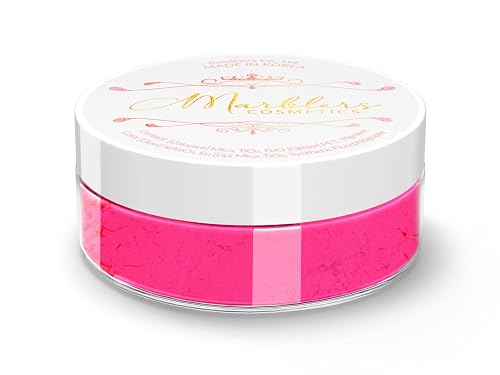 MARBLERS Fluorescent Pigment [Neon Pink] 0.11oz (3g) | Matte Pigment | Non-Toxic | Vegan | Cruelty-Free | Nail Polish, Nail Art, Soap, Craft |