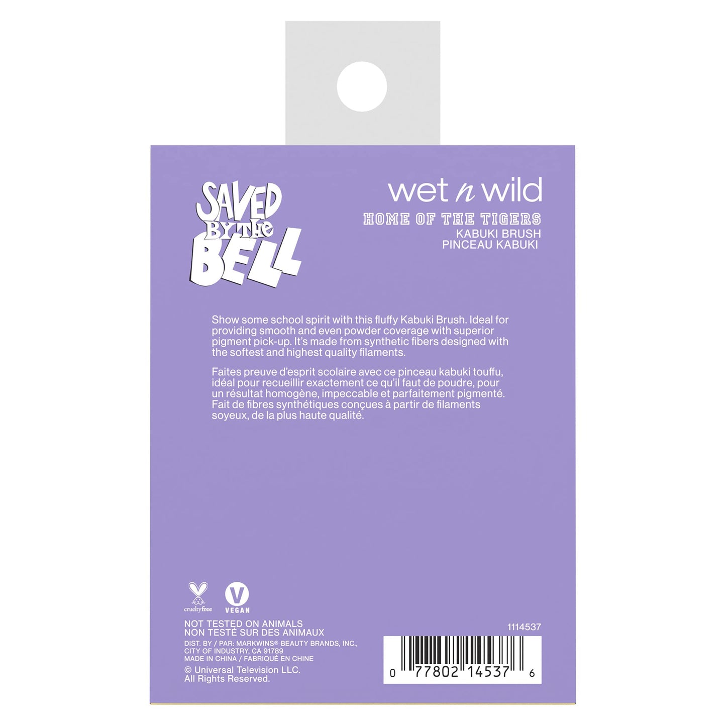 wet n wild The Bell Home of the Tigers Kabuki Brush, Round Top Kabuki Blending Brush for Liquid, Powder, Cream Foundation, (1114537)