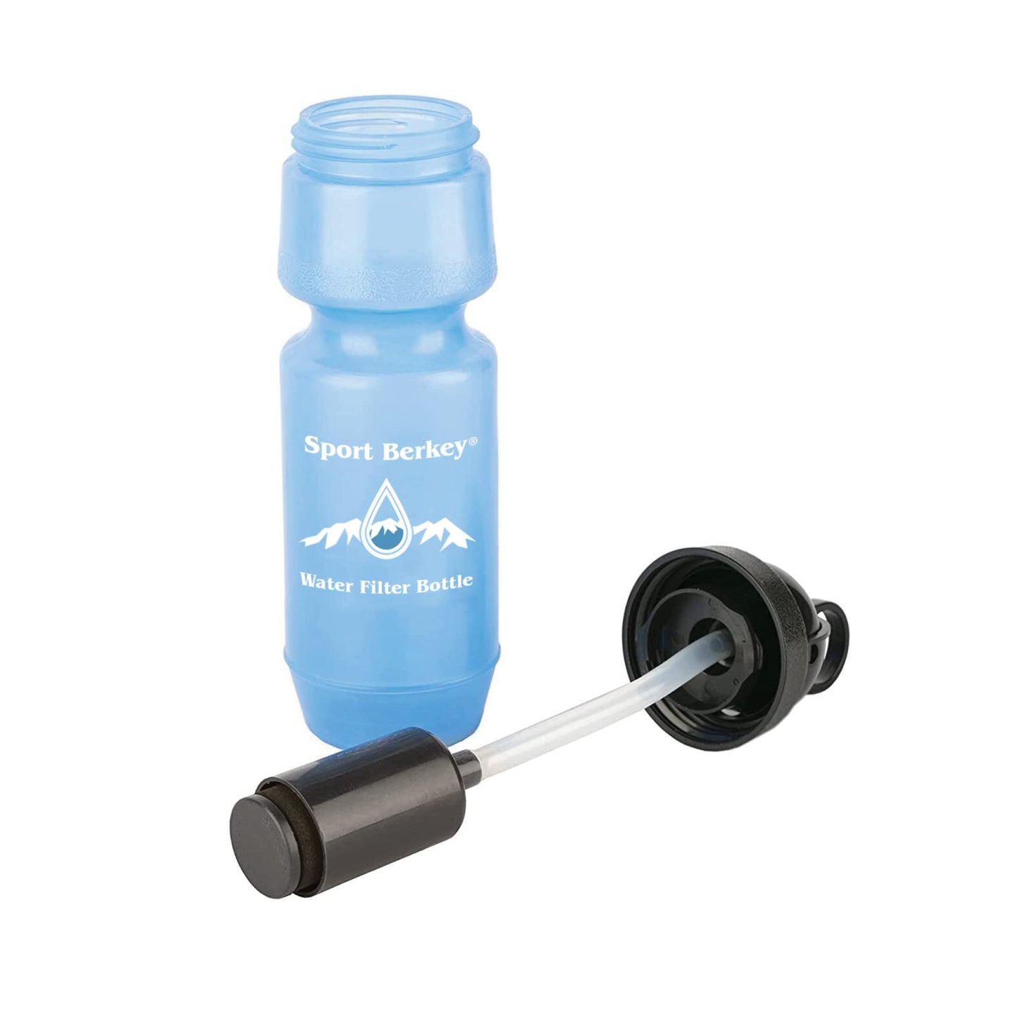 Go Water Filter Kit with 1 Qt. Berkey Gravity Fed Water Filter System, Sport Bottle and Black Primer