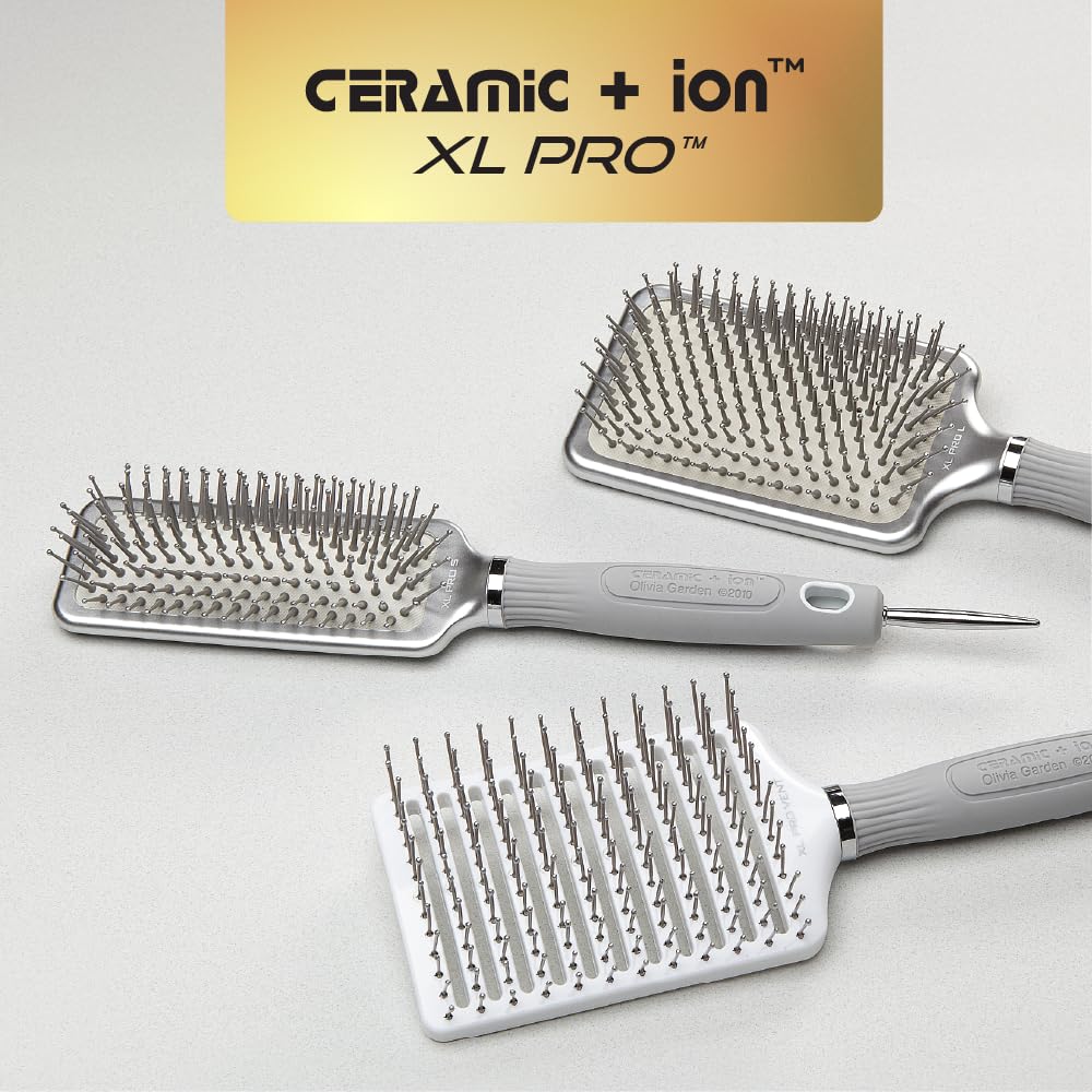 Olivia Garden Ceramic + Ion XL Pro Paddle Hair Brush, Small (CIXL-PROS)