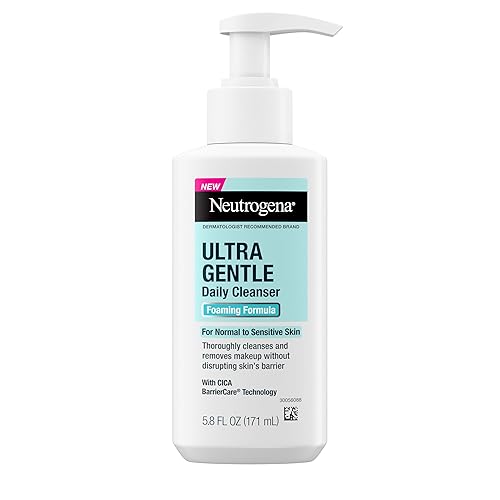Neutrogena Ultra Gentle Foaming Facial Cleanser, Foaming Face Wash for Sensitive Skin, Gently Cleanses Away Dirt, Oil & Makeup Without Over Drying
