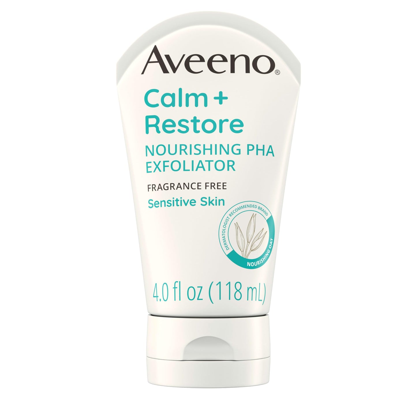 Aveeno Calm + Restore Nourishing PHA Facial Exfoliator Daily for Sensitive Skin, Fragrance-Free & Non-Abrasive Oat Formula to Gently Exfoliate