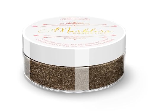 MARBLERS Fine Natural Mica Powder [Coffee Brown] 0.11oz (3g) | Highly Pigmented | Non-Toxic, Vegan, Cruelty-Free | Eyeshadow, Body Butter, Nail