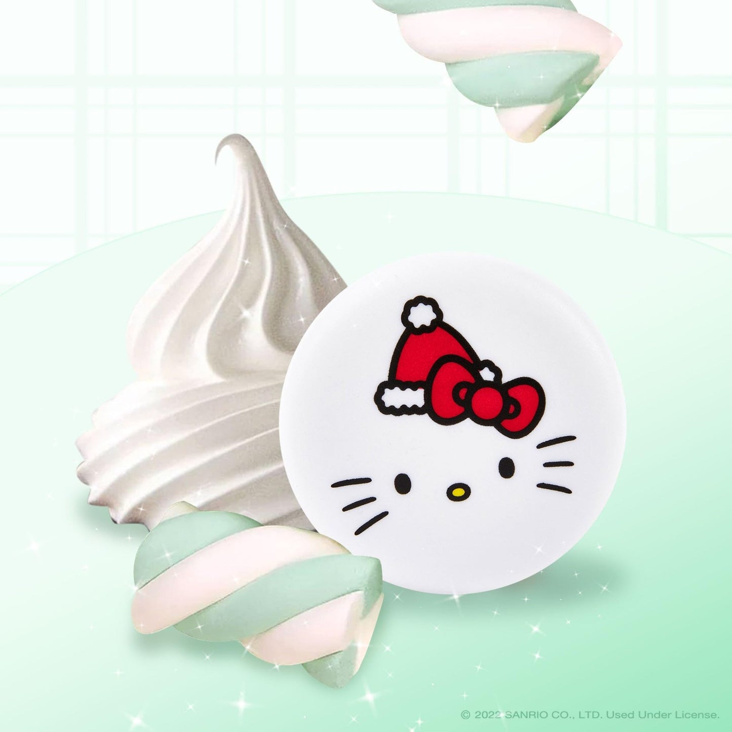 The Crème Shop x Hello Kitty Macaron Lip Balm, Korean Lip Balm with Shea Butter and Vitamin E - Marshmallow Fluff