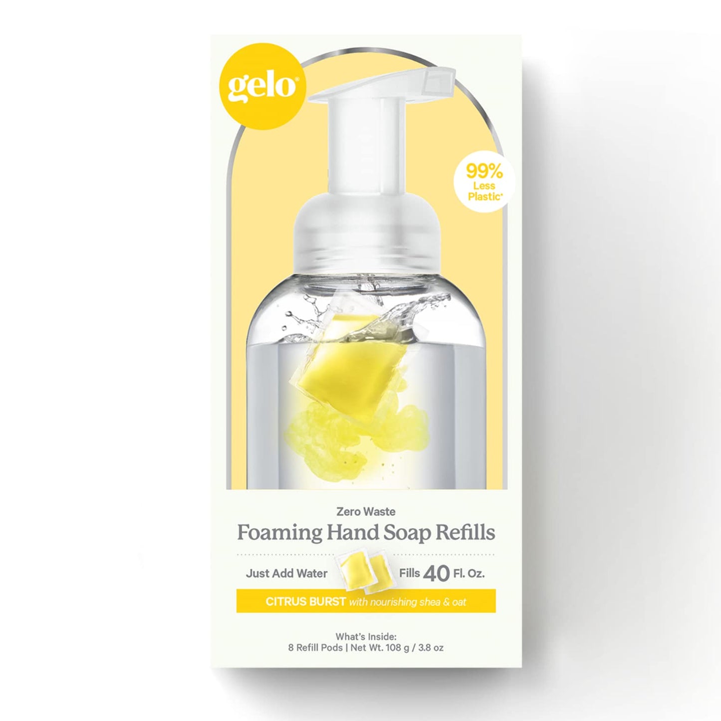 Gelo - Foaming Hand Soap Refill Pods | Eco-Friendly | 40oz Refill (Lemon, Basil & Geranium) Beauty & Personal Care Gelo