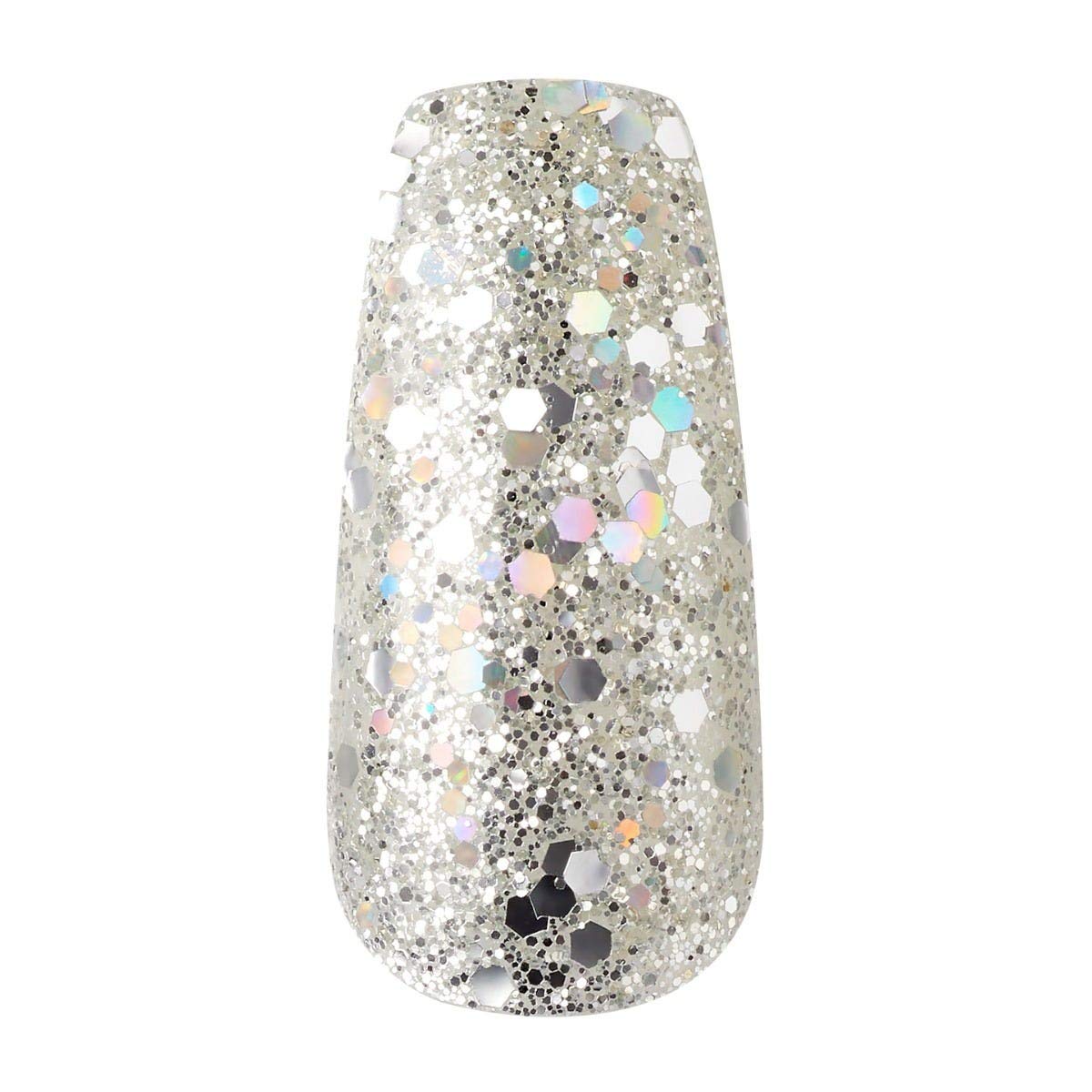KISS Masterpiece One-Of-A-Kind Luxe Mani, Long Length, Premium Acrylic Fake Nails, Style “No.1”, with Pink Gel Nail Glue, Manicure Stick, Mini File,