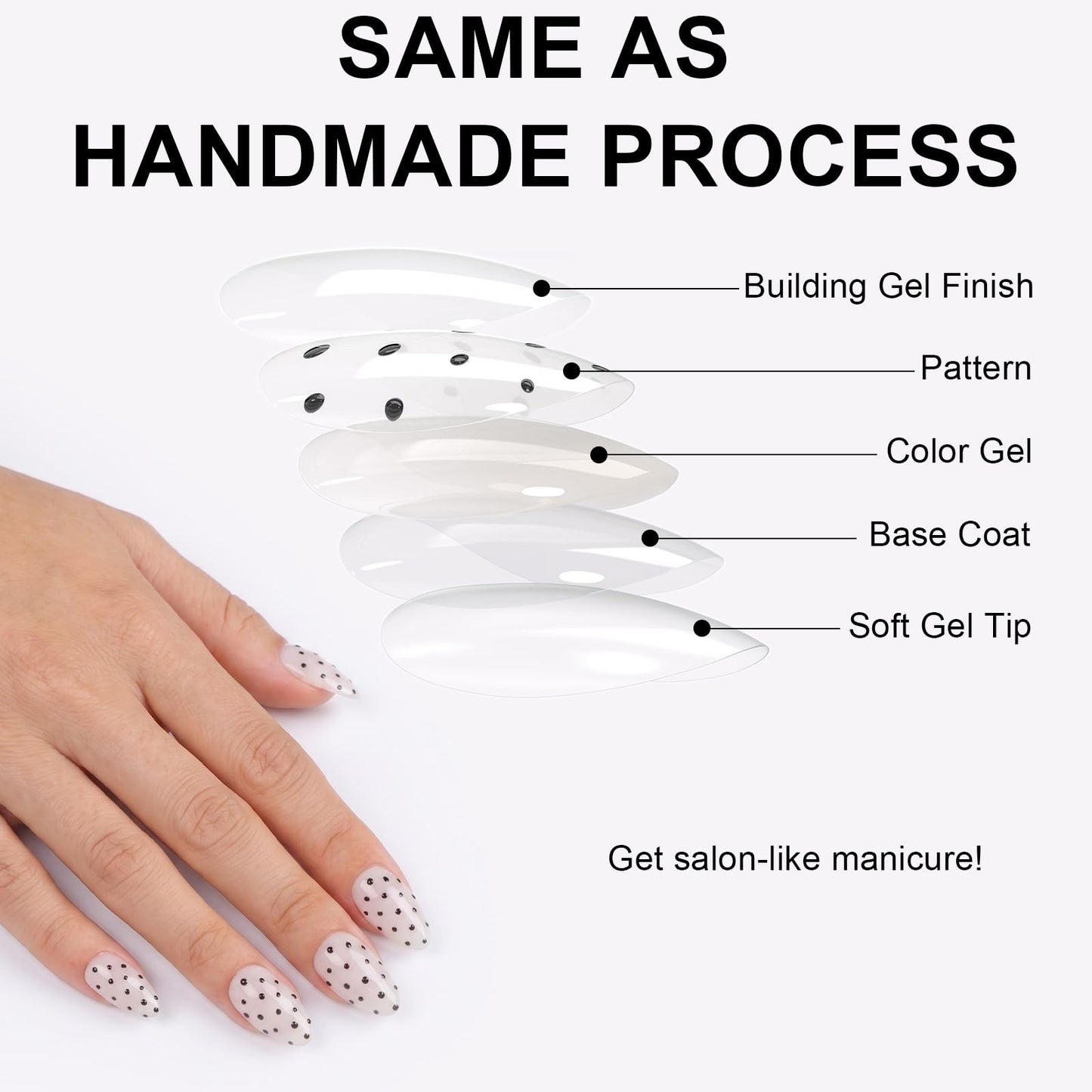 Bright Red Press On Almond Nails Short 16 Sizes Gel Fake Manicure Glossy 32pcs, Nail Glue Included Beauty and Personal Care OIFEN