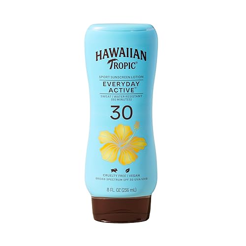 Hawaiian Tropic Island Sport Sunscreen Lotion, Ultra Light, High Performance Protection, SPF 30, Coconut, 8 Oz