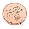 Inspirational Christian Gifts Verse Religious Gifts for Girls Sister Friends Encouragement Baptism Gift Compact Makeup Mirror for Her Motivational