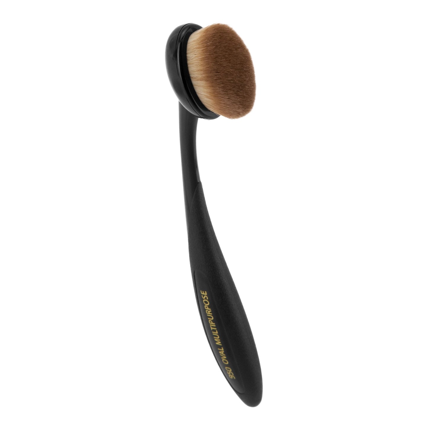 Bdellium Tools Professional Makeup Brush - Studio Series 950 Oval Multipurpose - With Soft Synthetic Fibers, For Blending & Contouring (Black, 1pc)