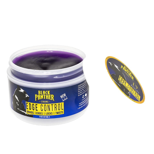 Black Panther Edge Control Gel For 4C Natural And Relaxed Hair, Enriched With Multi Vitamins, Non-Greasy, Non-Flaking, No White Cast, 24 hrs hold