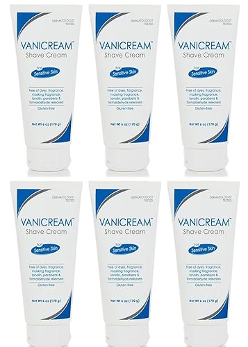 Vanicream Shave Cream For Sensitive Skin 6 oz (Pack of 6)