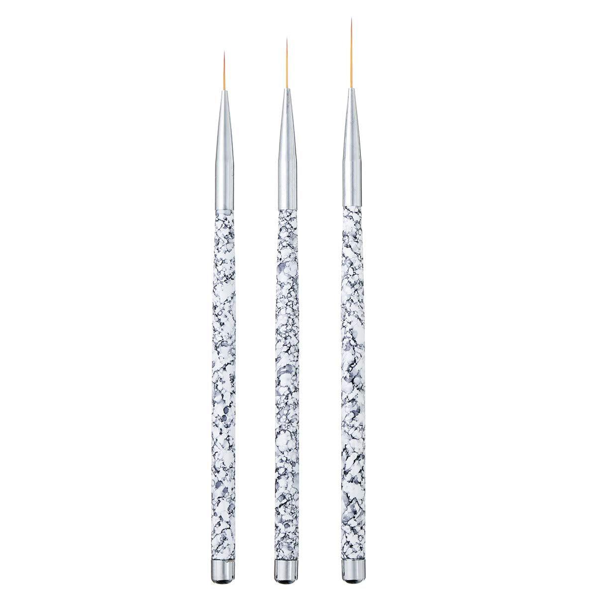 Tbestmax Professional Fine Nail Art Liner Brush UV Gel Painting Acrylic Nail Brushes Striping Brushes for Short Strokes, Details, Blending, Elongated
