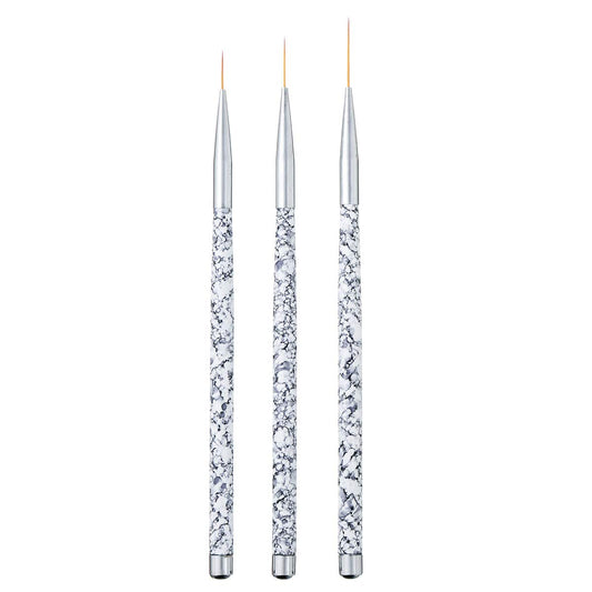 Tbestmax Professional Fine Nail Art Liner Brush UV Gel Painting Acrylic Nail Brushes Striping Brushes for Short Strokes, Details, Blending, Elongated