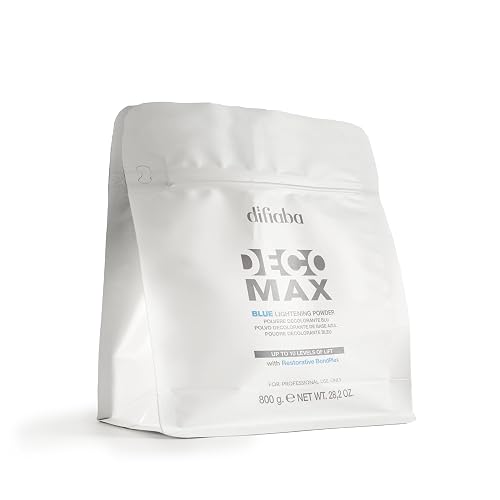 DIFIABA - Decomax Hair Lightener - Blue Dust-Free Powder Lightener - For All Lightening Techniques - Up to 10 Levels of Lift - with Anti-Yellow