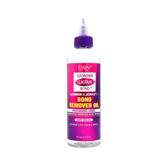 EBIN NEW YORK Wonder Weave Bond Remover Oil 8 Fl Oz - Grape Seed Oil Formula for Hair Glue, Tape-In, and Hot Infusion Extension Removal