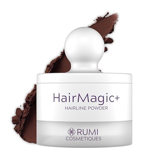 Rumi Cosmetiques HairMagic+ Root Touch Up Powder for Mature Women - Instant Gray Hair Coverage & Hairline Filler - Water-Resistant, Natural Finish
