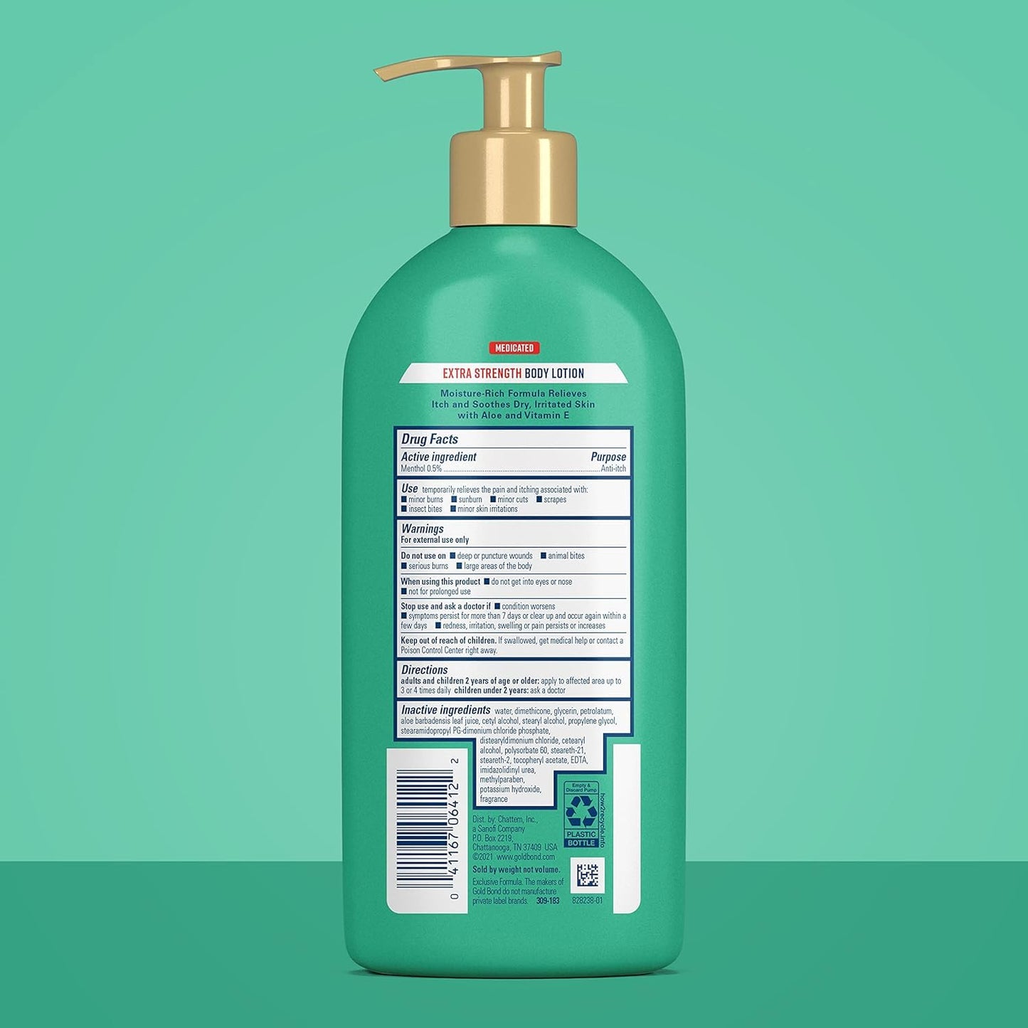 Gold Bond Medicated Body Lotion Extra Strength, Aloe Vera, 14 Ounce (Pack of 2)