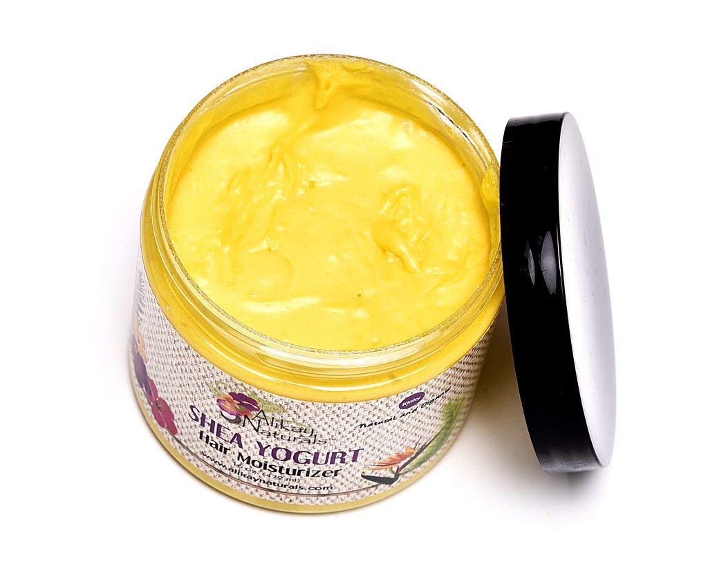 Alikay Naturals Shea Yogurt Hair Moisturizer Natural Raw Shea Butter, Argan & Coconut Oil 8 Ounce