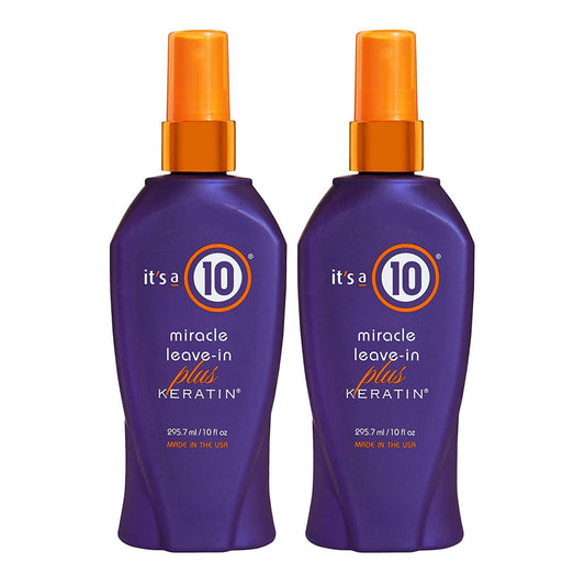 It's a 10 Haircare Miracle Leave-In Plus Keratin Spray, 10 fl. oz (Pack of 2) Beauty & Personal Care It's a 10 Haircare