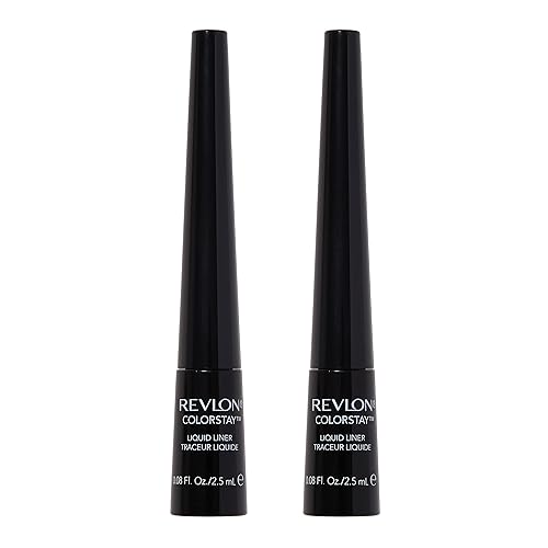 Revlon Liquid Eyeliner, ColorStay Eye Makeup, Waterproof, Smudgeproof, Stocking Stuffer for Her, Longwearing with Ultra-Fine Tip, 251 Blackest Black…