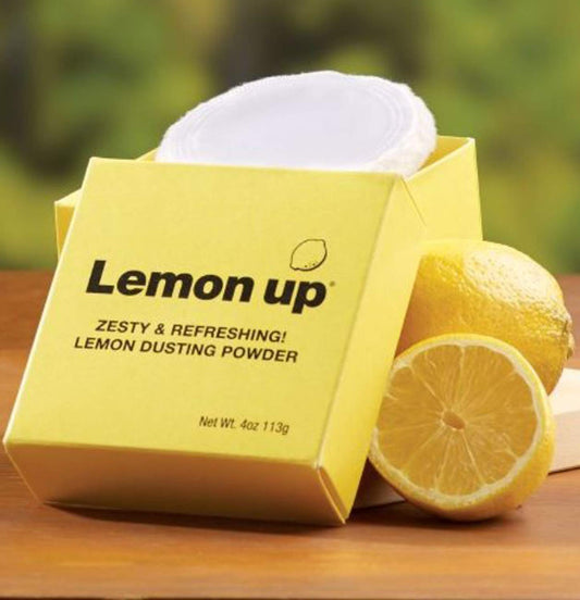 Limited Edition Lemon Up Dusting Powder 4 Oz! Lemony Scent Talc-Free Body Powder With Soft Puff! Made From Aloe Powder, Kaolin Clay, Jojoba Oil & Shea Beauty & Personal Care L E M O N