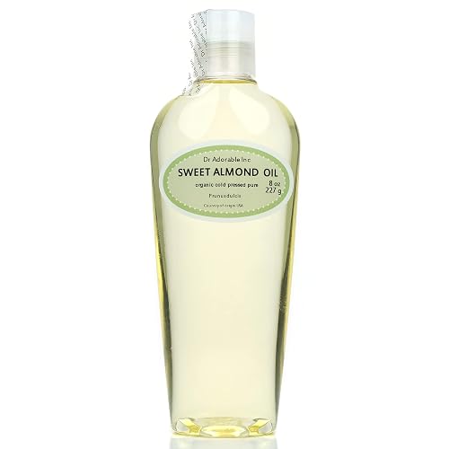Dr Adorable - 8 oz - Sweet Almond Oil - 100% Pure Natural Organic Cold Pressed