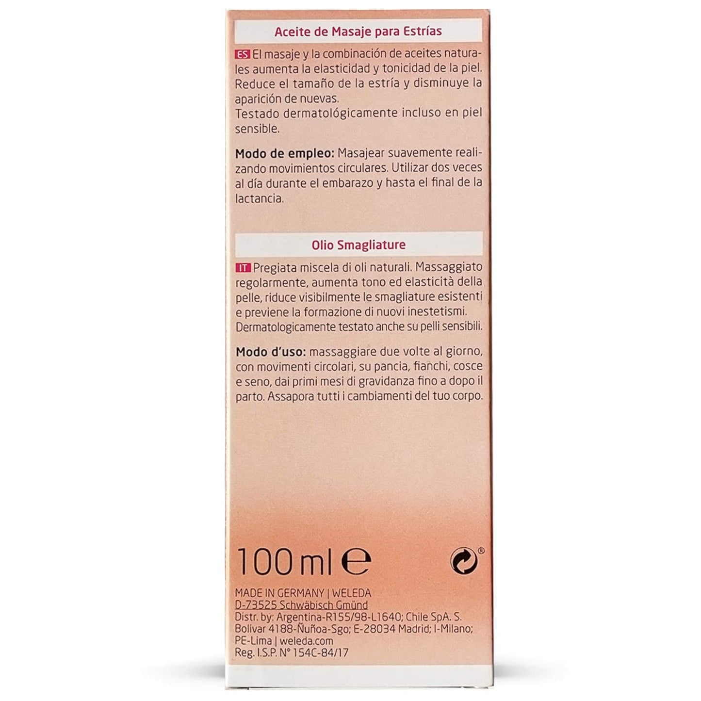 Weleda Stretch Mark Pregnancy Massage Oil, 3.4 Fluid Ounce, Plant Rich Oil with Vitamin E, Sweet Almond, Jojoba and Arnica Oils Beauty & Personal Care Weleda