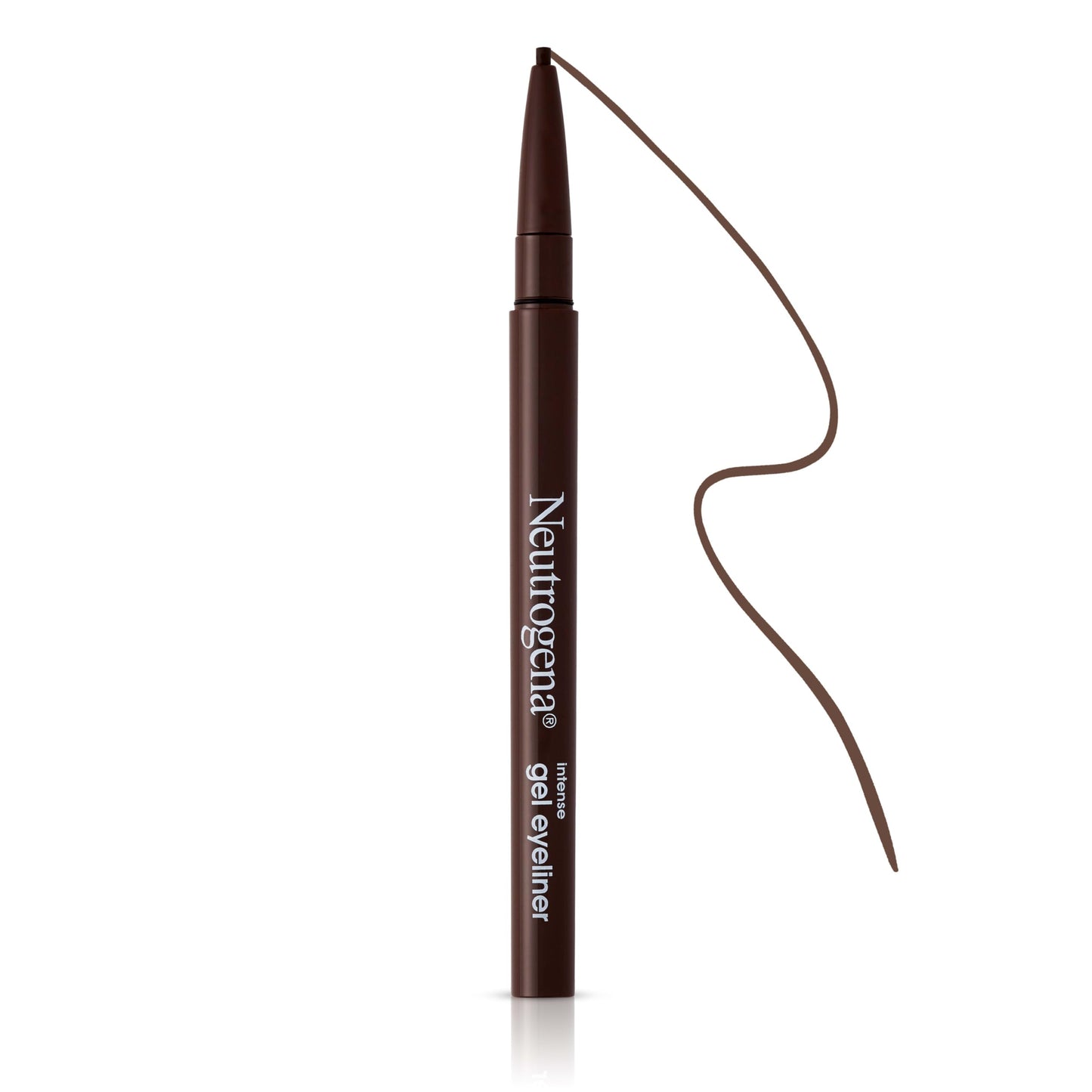 Neutrogena Intense Gel Eyeliner, Eye Makeup with Antioxidant Vitamin E, Bold Precision Eyeliner, Smudge- and Water-Resistant, Dark Brown, 0.004 oz