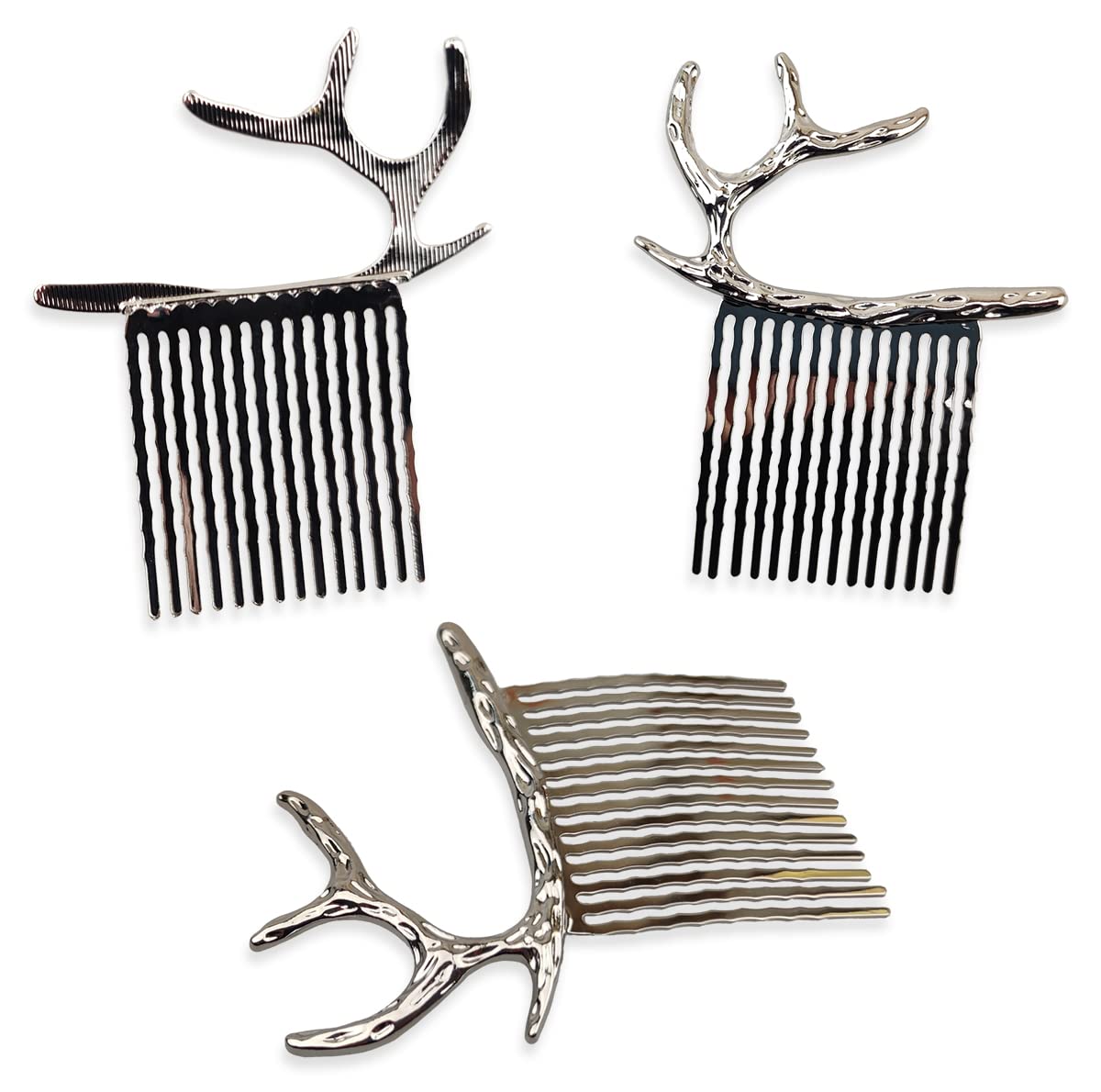 GRY 4PCS Alloy Hair Side Combs Metal Hair Clips with Teeth Hair Clips Combs French Twist Hair Accessories for Women and Girls