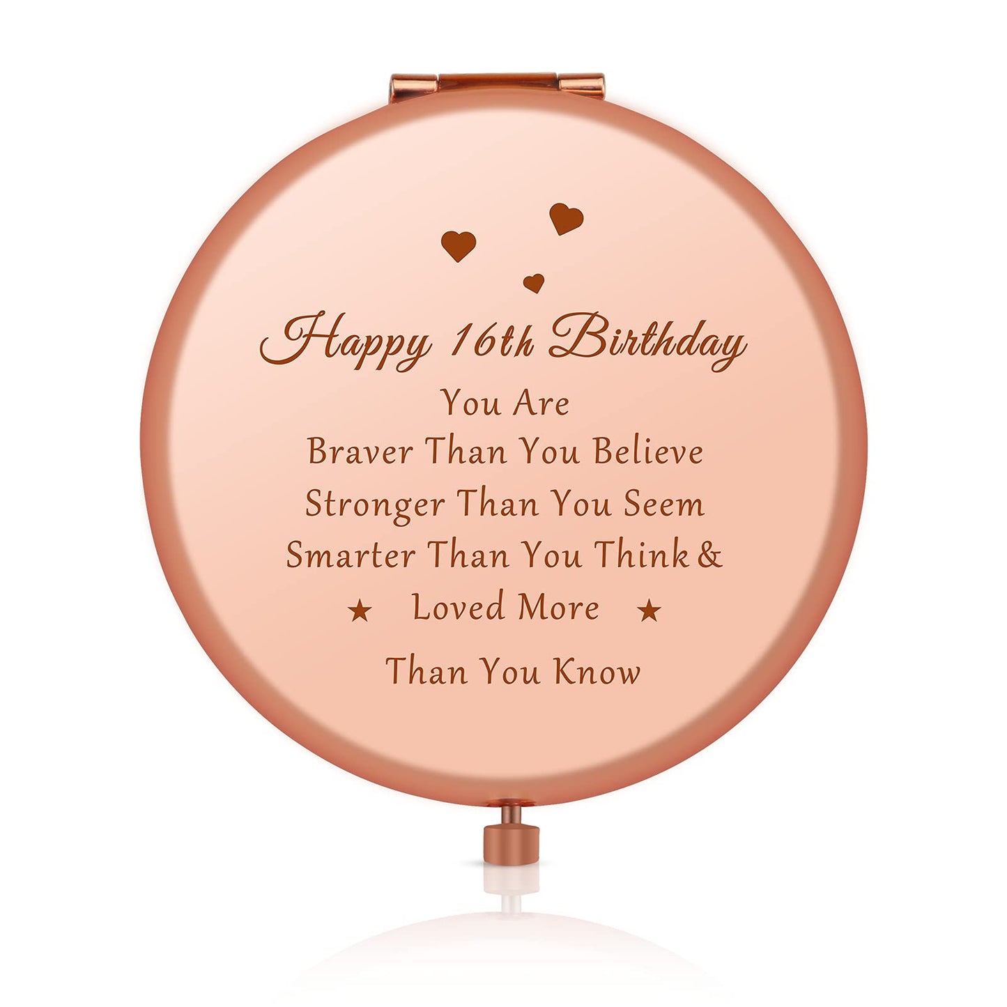Jielahua 16th Birthday Gifts for Girl Sweet 16 Year Old Birthday Gifts Ideas for Girls Daughter Granddaughter Niece Travel Mirror Compact Makeup