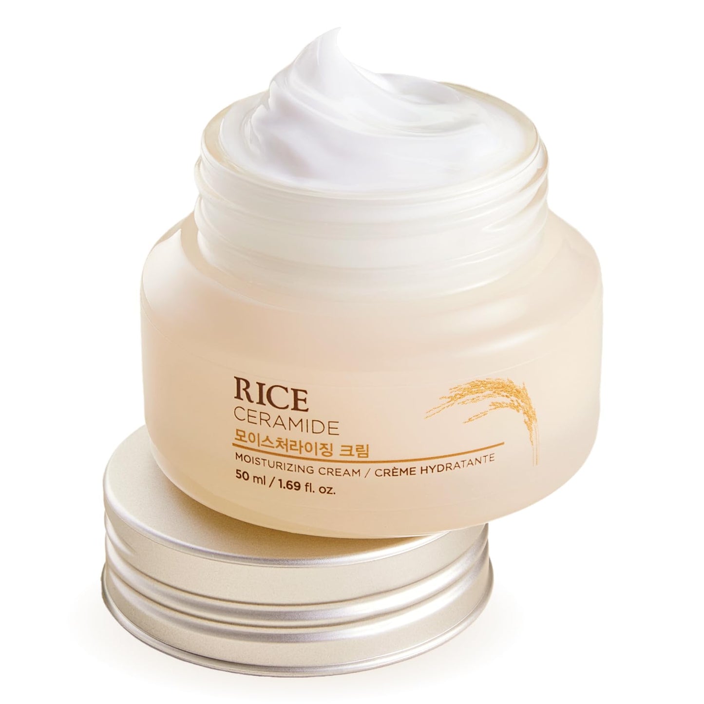 The Face Shop Rice Ceramide Cream, Hydrating Face Moisturizer, for Dry & Combination Skin, Lightweight, Fast-absorbing, 1.69 fl. oz. Beauty and Personal Care The Face Shop