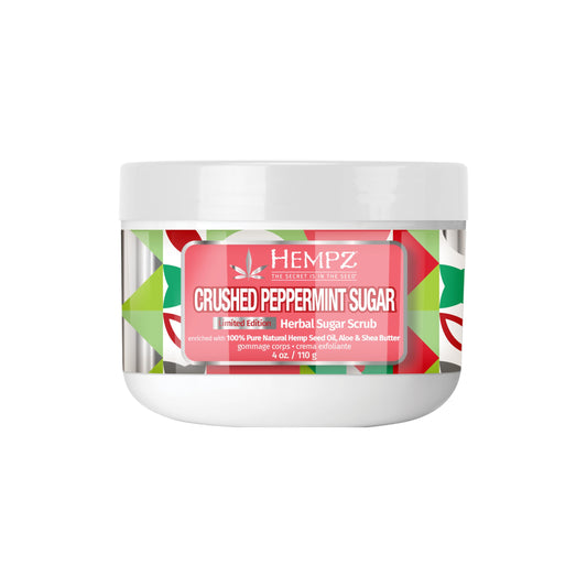 Hempz Crushed Peppermint Sugar, Sugar Body Scrub, Holiday Gift for Men and Women, 4 oz Beauty & Personal Care Hempz