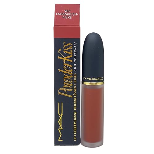 MAC Cosmetics Powder Kiss Liquid Lip & Cheek Mousse - 982 Marrakesh-Mere - 0.17 fl oz / 5 mL