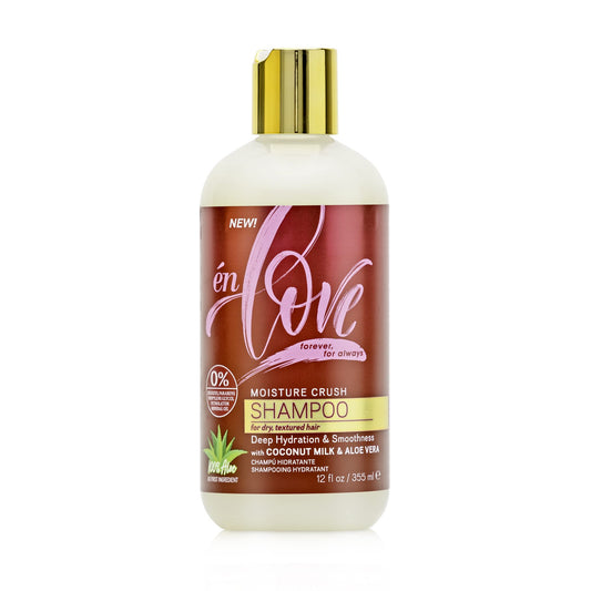 én Love Moisture Crush Shampoo for Curly & Wavy Hair with Natural Coconut Milk & Pure Aloe Vera for Deep Hydration | Deep Shine | Anti-frizz |