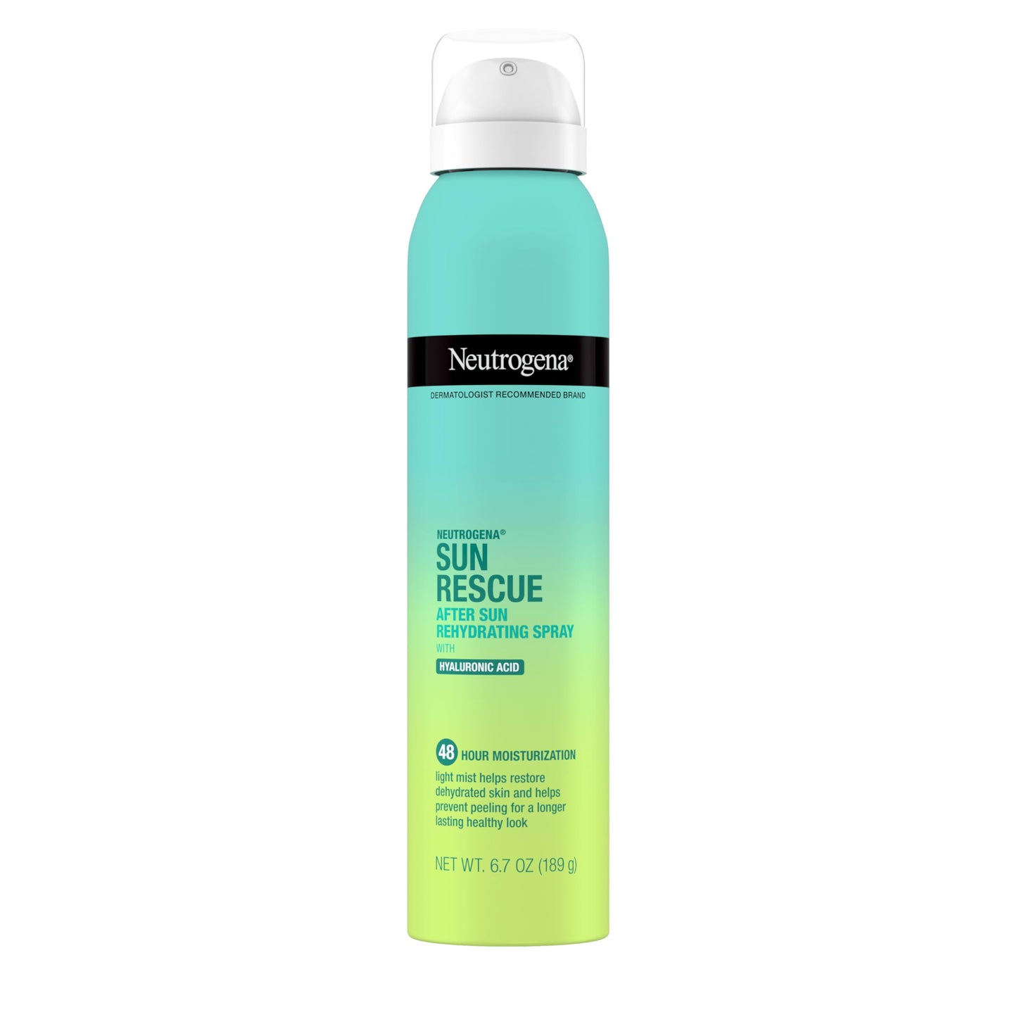 Neutrogena Sun Rescue After Sun Rehydrating Spray with Hyaluronic Acid, Vegan and Lightweight 48-Moisturizing Skin and Body Mist, Non-Comedogenic