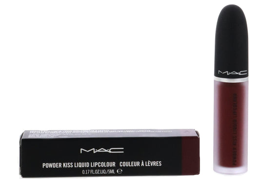 MAC Cosmetics Powder Kiss Liquid Lipcolour - 994 Make Love To The Camera (Deep Wine) - 0.17 fl oz / 5 mL