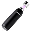 FIRSTHEALTH UV Self-Cleaning Water Bottle, 18oz Insulated Stainless Steel Tumbler with UV-C Purifier, Rechargeable Self-Sterilizing Cap, Kills 99.9%…