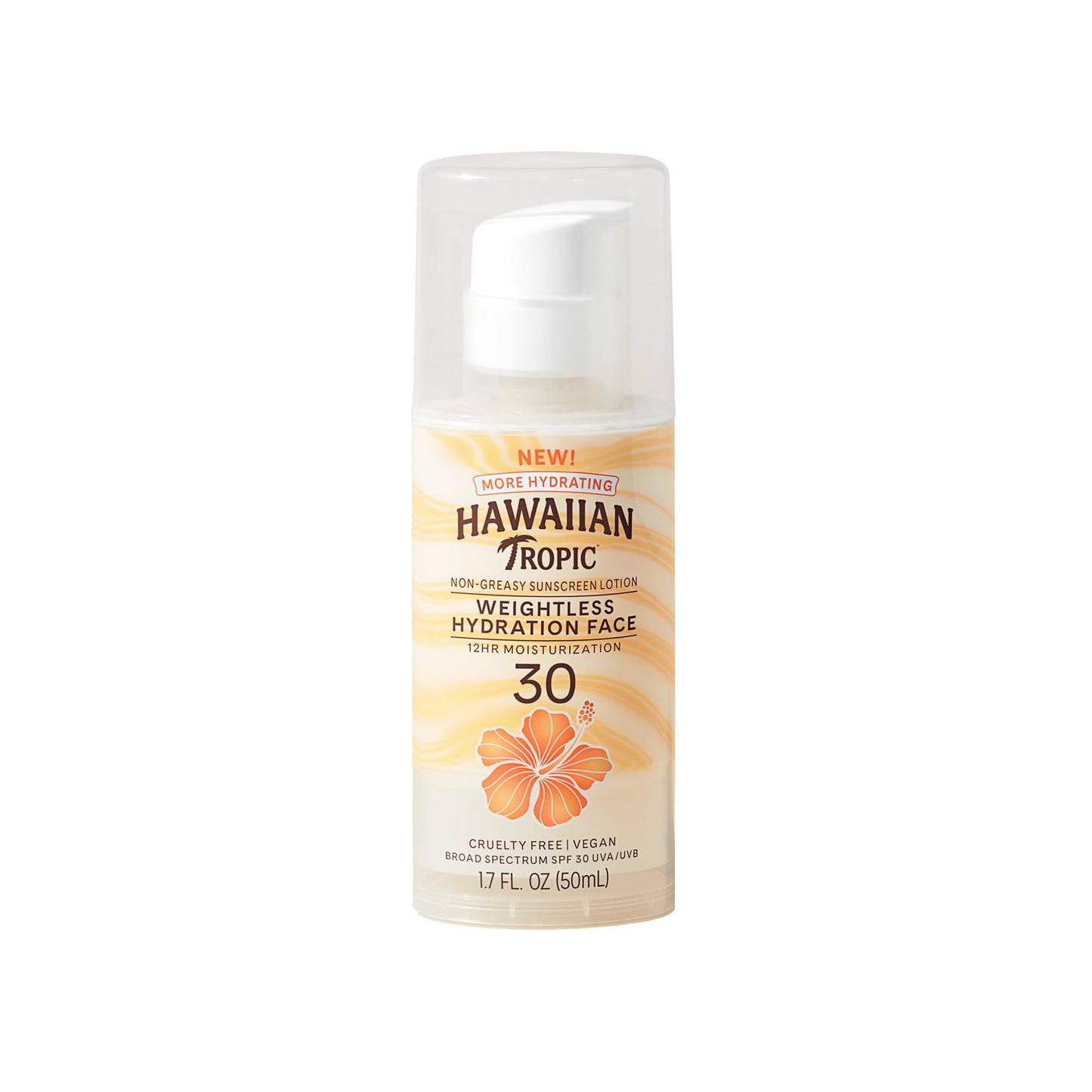 Hawaiian Tropic Weightless Hydration Lotion Sunscreen for Face SPF 30, 1.7oz | Travel Size Sunscreen Lotion, Beach Essentials, Sun Protection, Travel