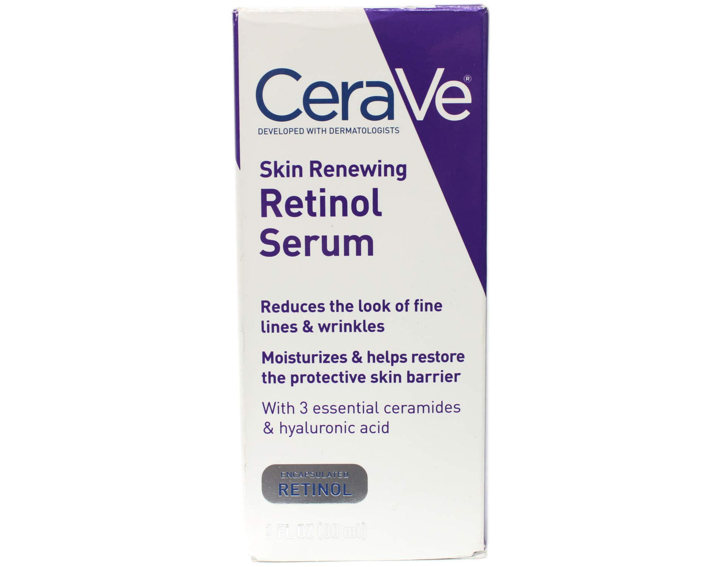 CeraVe Anti Aging Retinol Serum | Cream Serum for Smoothing Fine Lines and Skin Brightening | With Retinol, Hyaluronic Acid, Niacinamide,